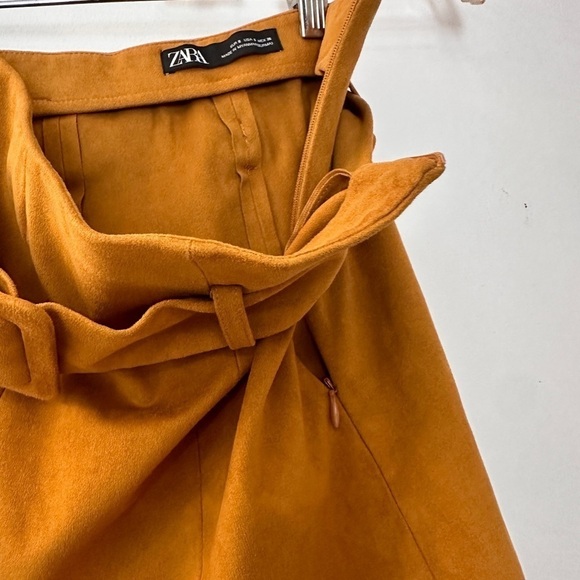 Zara Women’s Belted A-Line Skirt in Burnt Orange, Size Small - Picture 5 of 8
